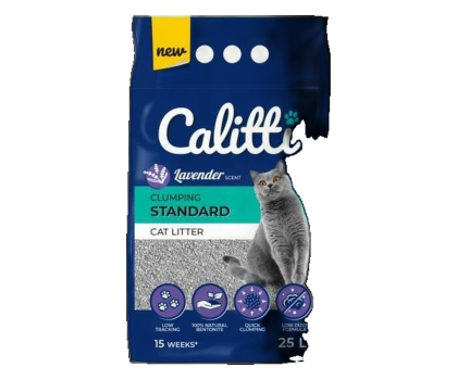 Kuweta i żwirek Calitti Standard Lavender żwirek beonitowy 25 l